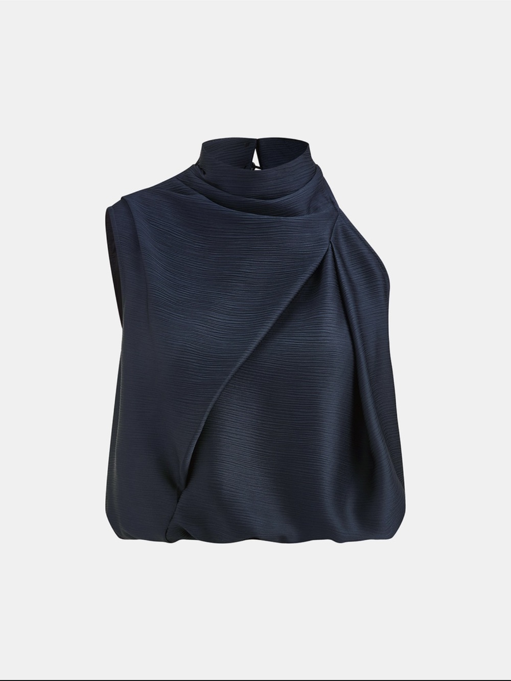 Commense Satin High Neck Sleeveless Top
